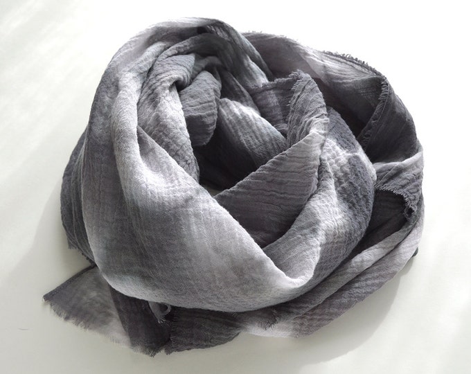 Slate Tie-Dye Chevron Scarf