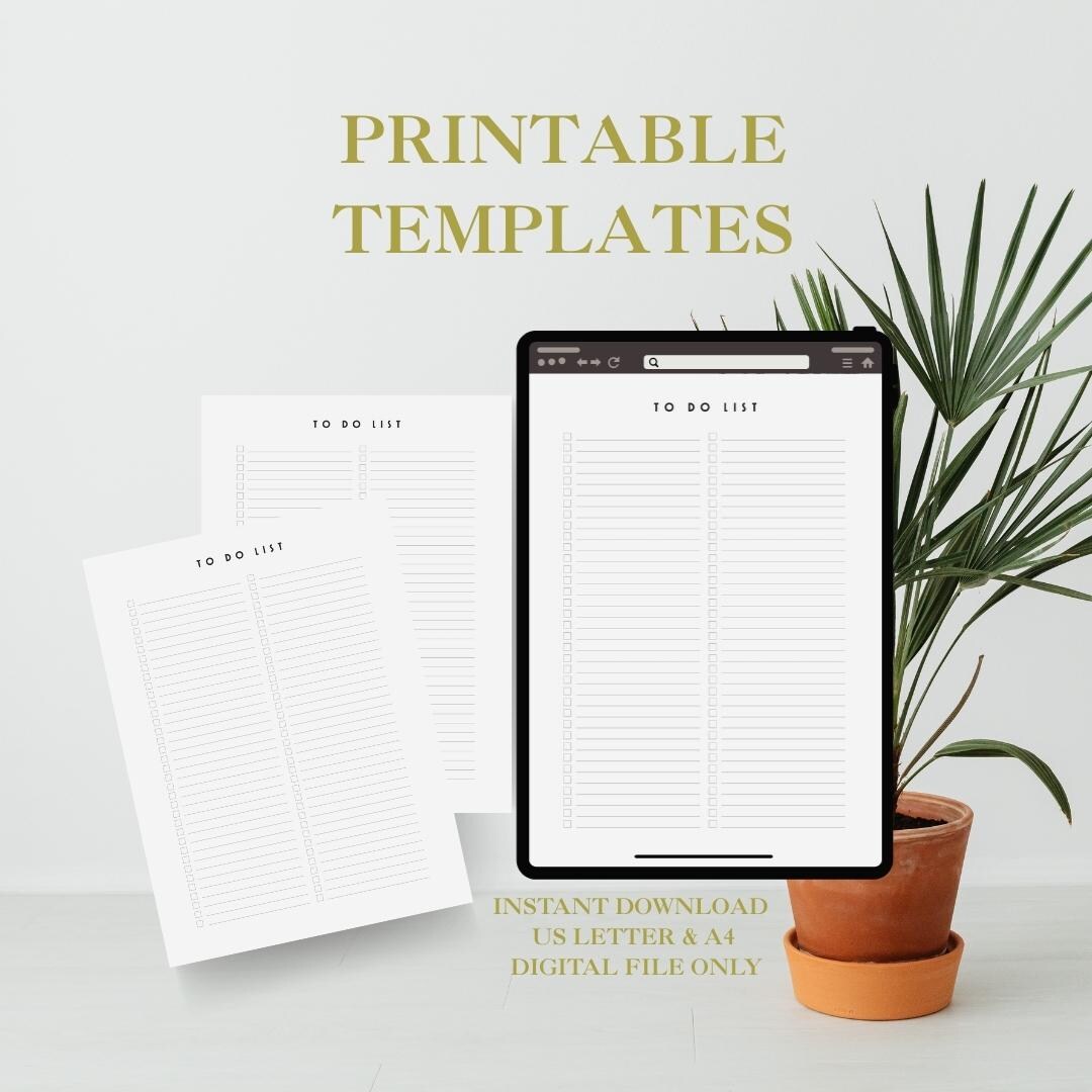 Minimalist to Do List Printable, Daily Task Planner, Simple Neutral ...