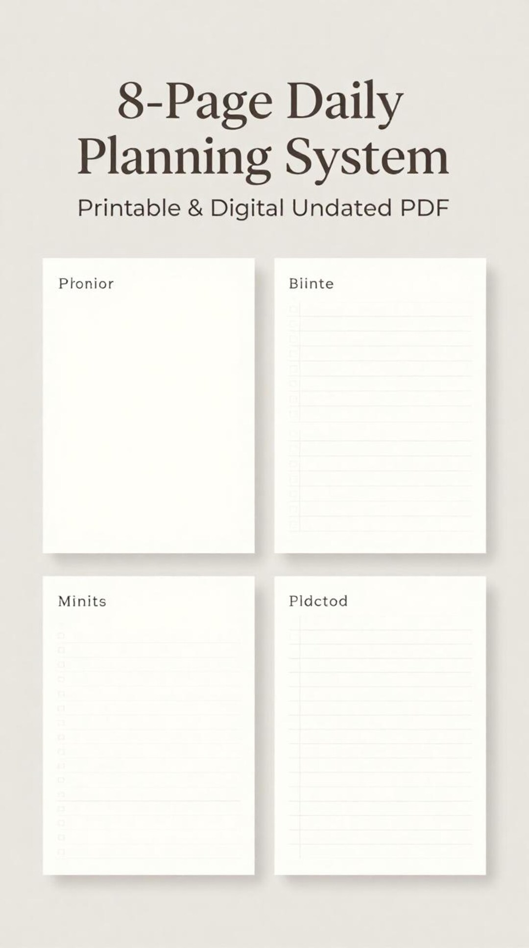 Daily CEO Planner Printable | Minimal Focus Planner for Remote Work ...