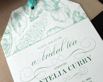 Bridal Tea Invite | Tea Party Invitation | Tea Invitation | Bacherlorette Party Invitation | Tea Bag Invitation | Fall Bridal Shower Invite