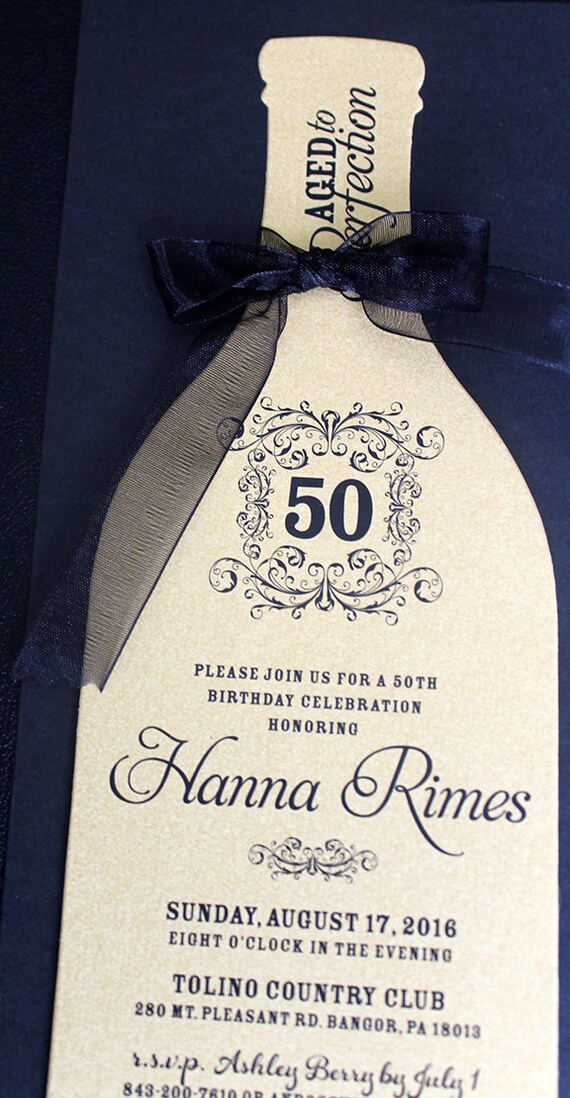 Wine Bottle Invitation Wine Birthday Invitation Wine Etsy