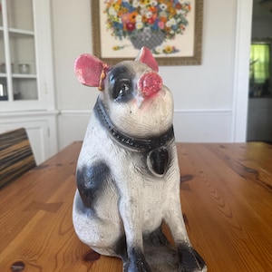 Vintage Bulldog Chalkware - Etsy Canada
