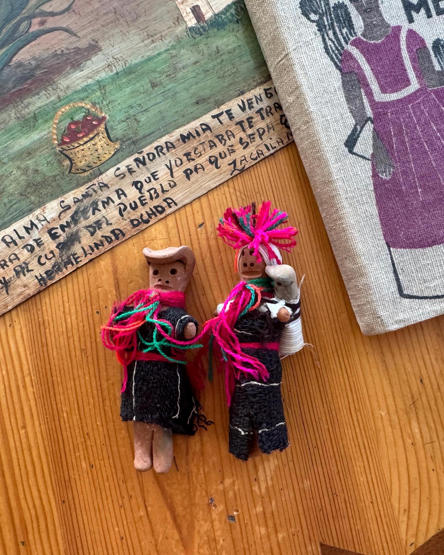Guatemalan Bohemian Messenger Bag - Worry Dolls -Upcycled- Charming Folk Art Vintage Worry Doll Guatemala - Etsy main image 4