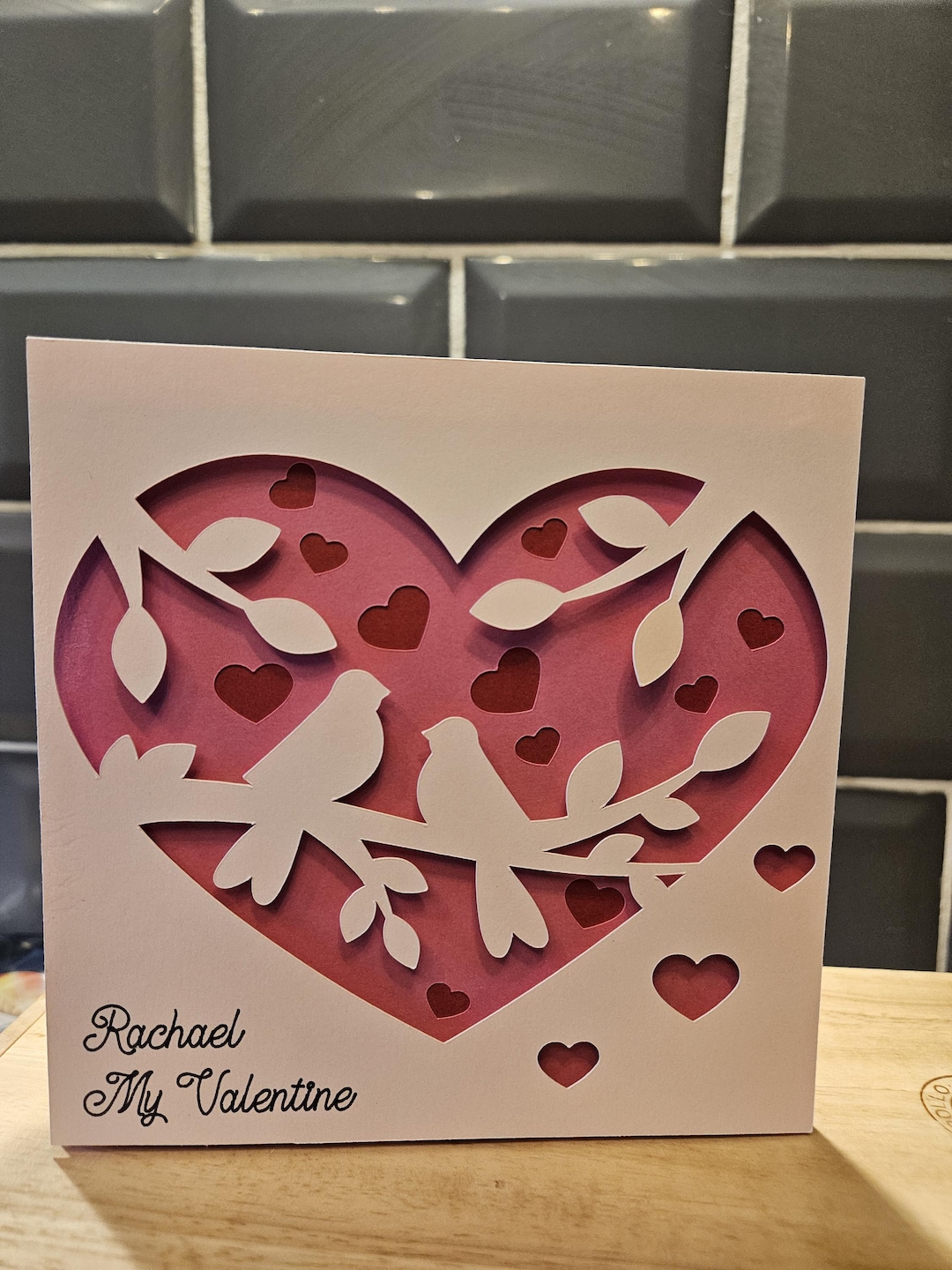 Personalised Love Birds Valentine's Day Card for Her and Him. - Etsy