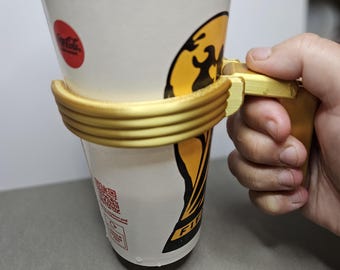 Folding Drink Carrier Handle, portable and collapsible. Ideal for Fast Food, Festivals, Camping Etc.