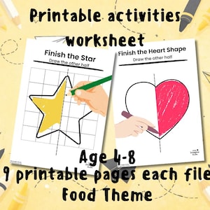 Finish the Picture – Shape Mirror Drawing Worksheets for Kids | Printable Symmetry Drawing Activity | Preschool & Kindergarten