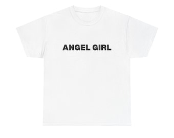T-shirt engel meisje | T-shirt met minimale tekstafbeelding