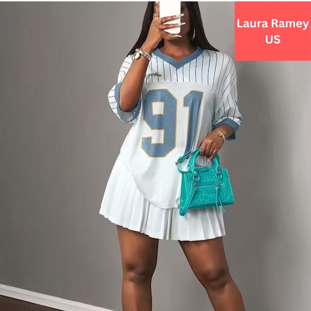 Discover Personalized Number Shirt, Light Blue Pinstripe Jersey, Unisex Streetwear Sport Shirt