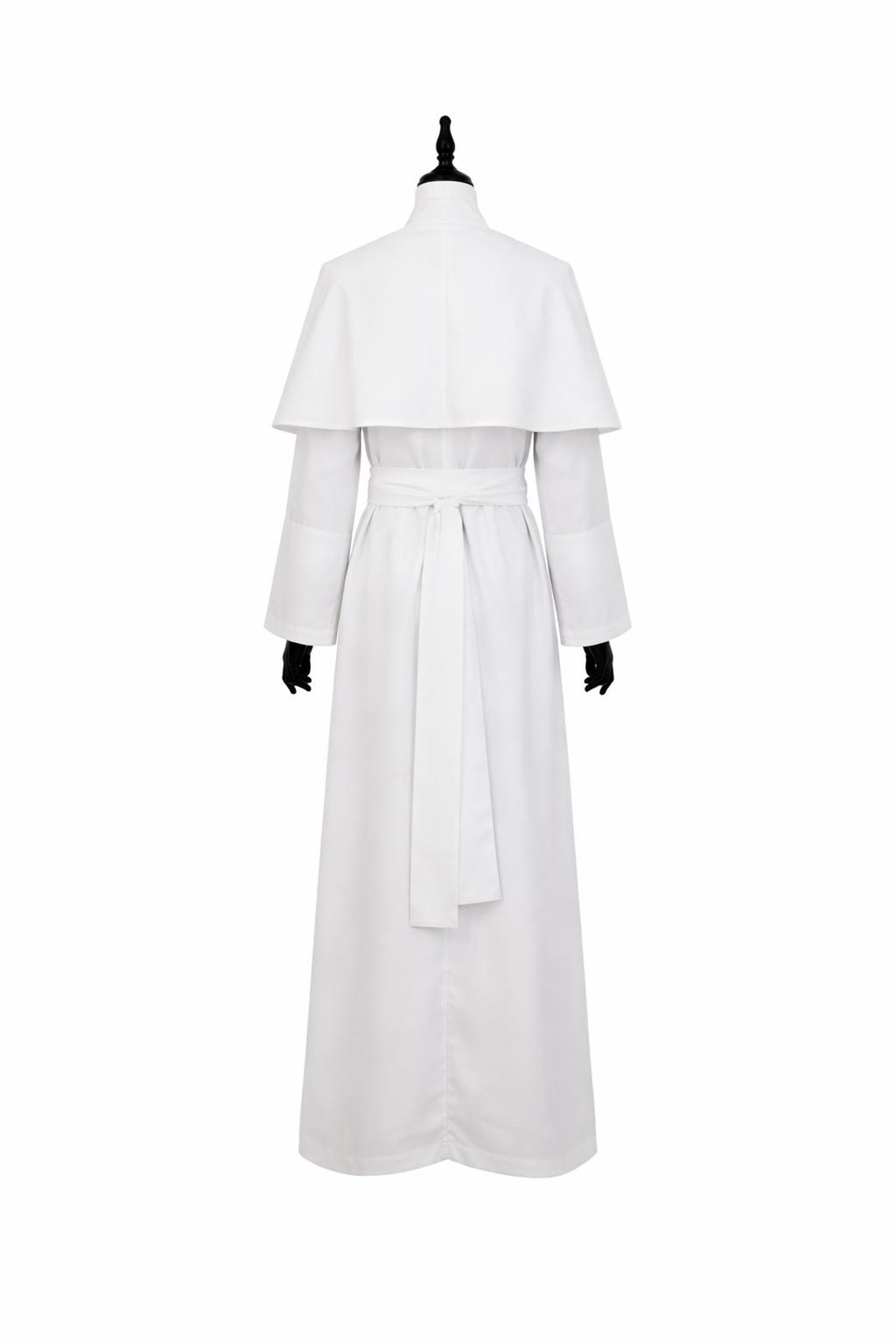Priest Robe Wind White Priest Robe for Men - Clergy Cassock With Cape - Long Church Robe ...