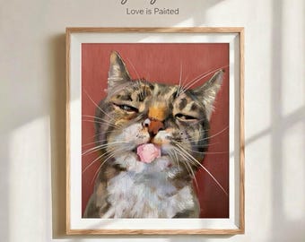 Custom Pet Portrait Digital Download, Personalized Pet Art, Reusable Multiple Scenes, Unlimited Use Digital Pet Painting  (Digital Download)
