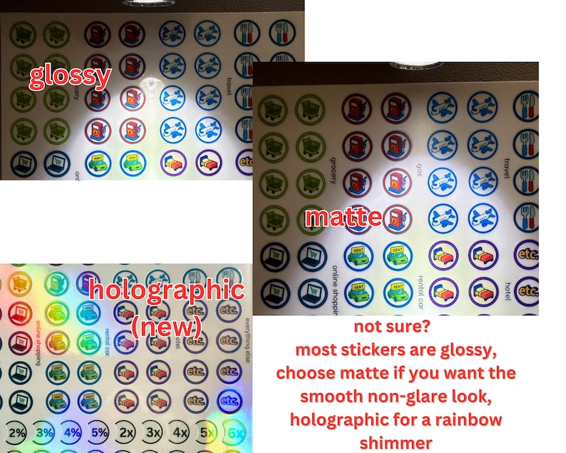 Credit Card Category Stickers, Points, Miles Tracking Labels image 5