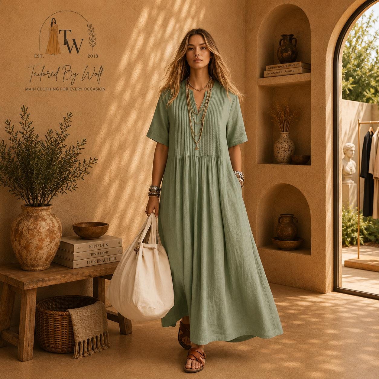 turquoise cotton dress Women blue Wrap Pure M Taille:12m 2021week35 Casual A Line Satin Soft double gauze cotton