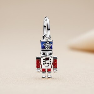 Moveable Nutcracker Dangle Charm, Pandora Style Charm
