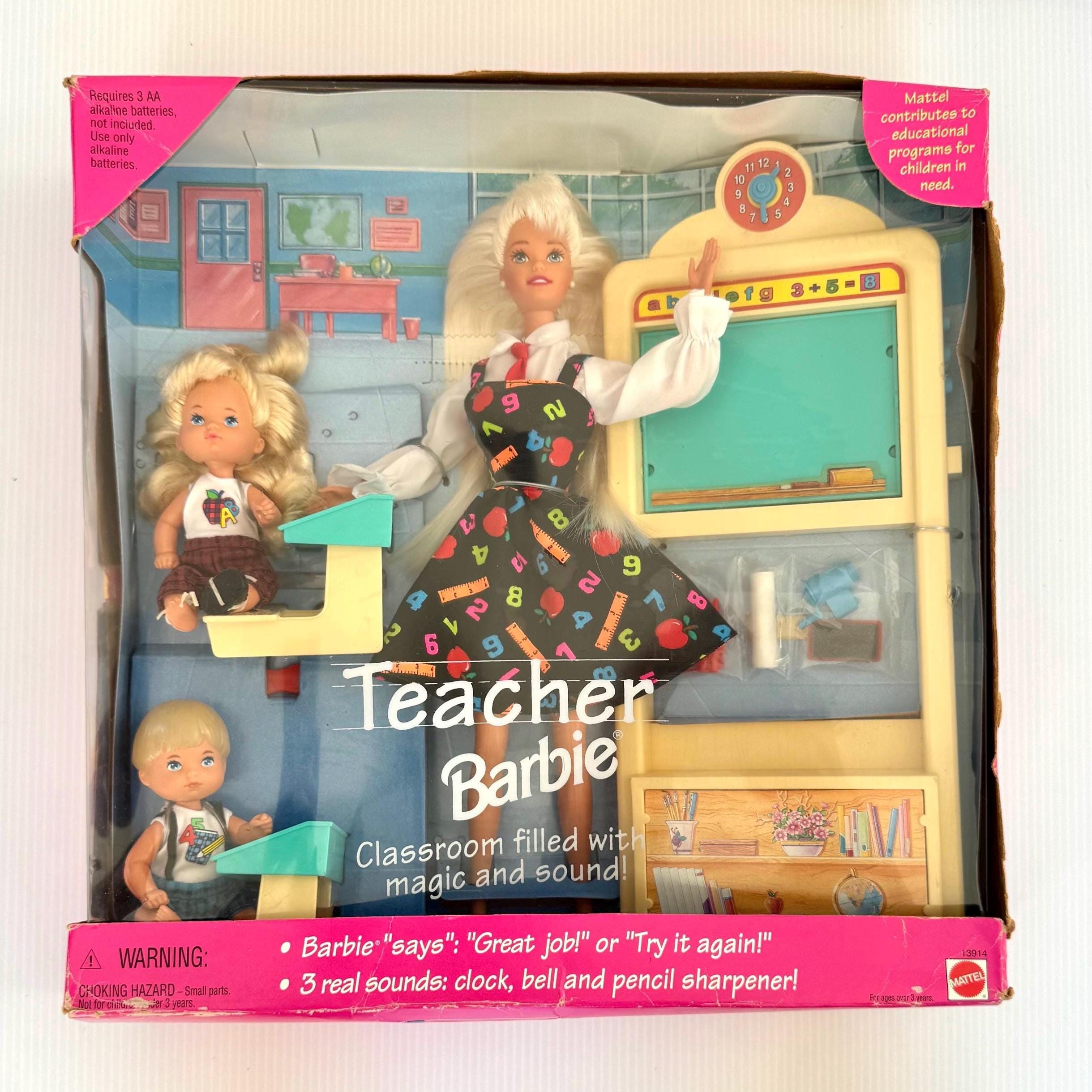 Vintage Mattel Barbie Teacher and Classroom - 1995 - New in Box - Etsy