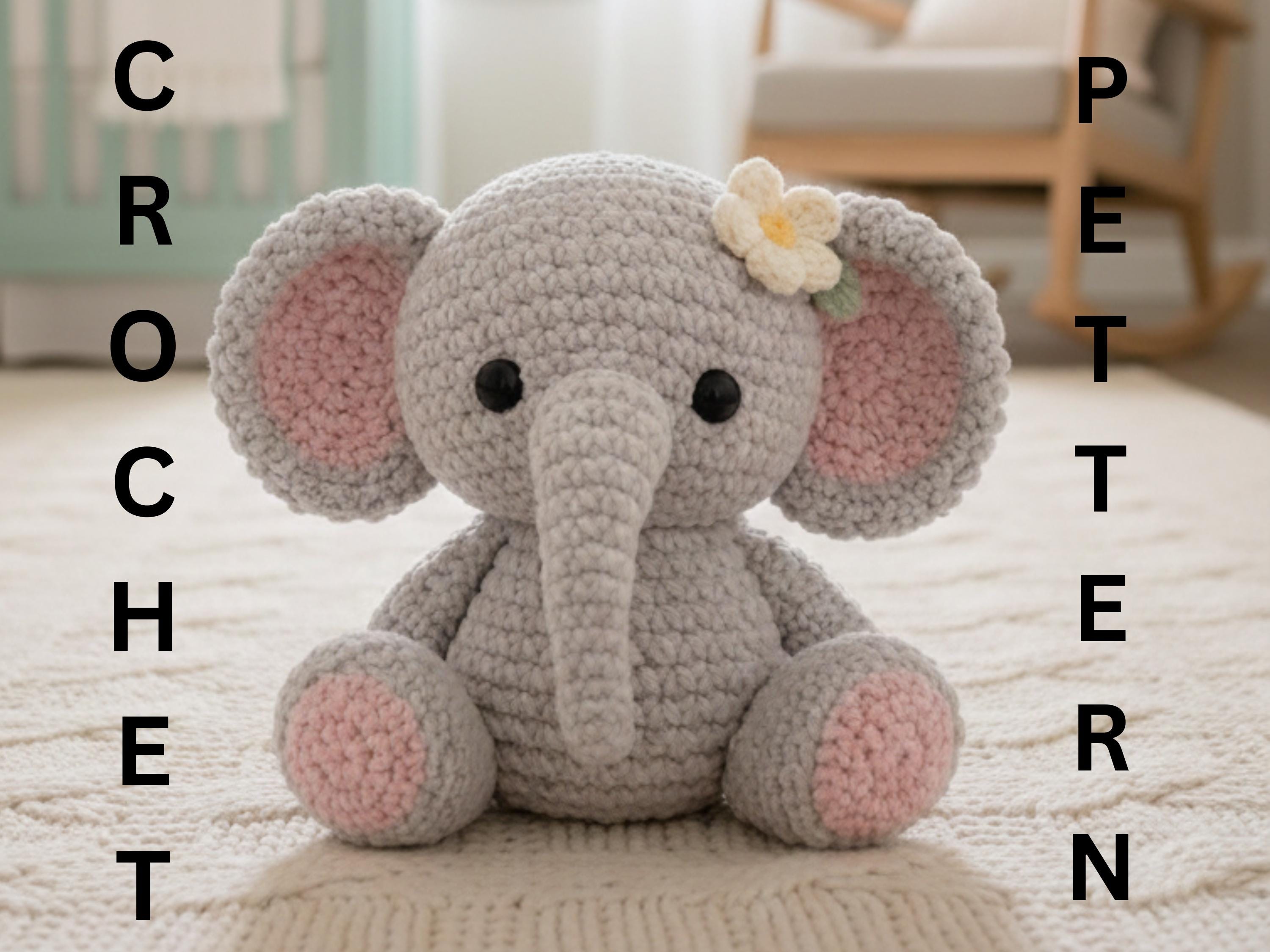 Elephant Amigurumi Crochet Pattern PDF | Plush Elephant Toy | Easy ...