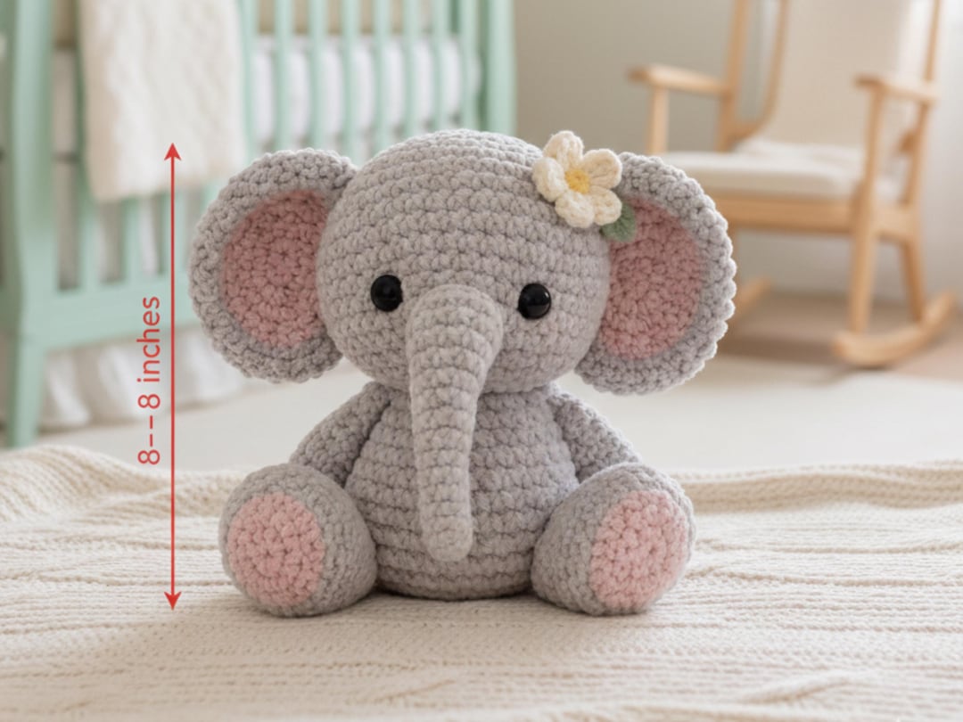Elephant Amigurumi Crochet Pattern PDF | Plush Elephant Toy | Easy ...