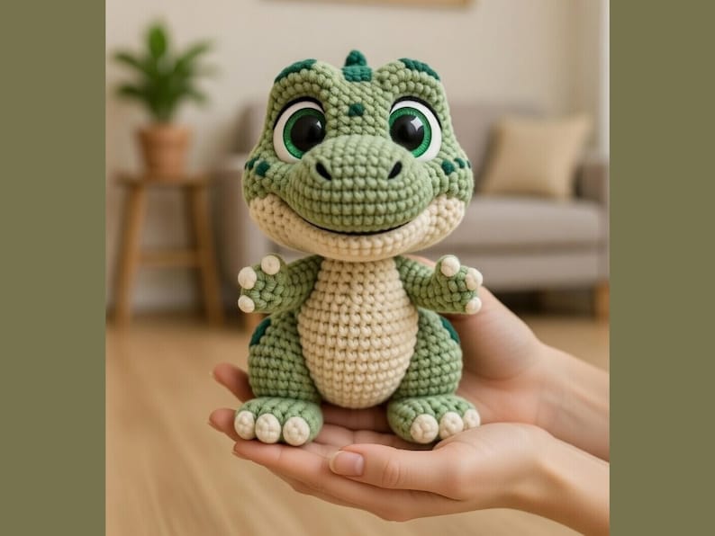 Dinosaur Amigurumi Crochet Pattern - Dino Tutorial– DIY Plush Toy - PDF ...