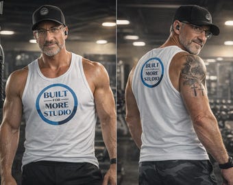 Koszulka męska Built for More Studio | Koszulka do ćwiczeń na siłowni | Odzież fitness | Lekka koszulka treningowa | Motywujący strój na siłownię