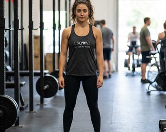 Ich hocke Tank Top | Lustiges Gym Tank Frauen | Training Tank Top | Fitness-Shirt | Bein-Tag-Shirt | Gym Girl Geschenk | Gebaut für MoreStudio