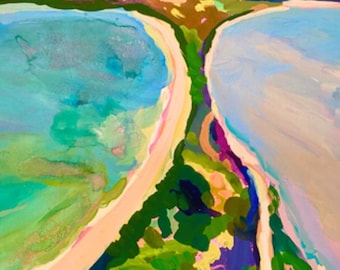 A5 “The Neck” Bruny Island Print – Limited Edition (1/50) – Signed Coastal Landscape Artwork