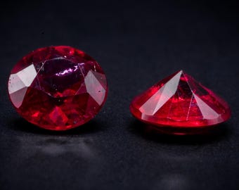 Natuurlijke robijnen, paar, 3,5 mm rond, 0,46 ct, loepzuiver, Mozambique, bijpassende losse stenen voor oorstekers of accenten, geboortesteen van juli, doe-het-zelf cadeau