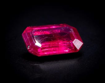 Emerald Cut Ruby Loose 0.60 ct, Natural Mozambique Red Gem 6x3.8mm for East West Solitaire, Pinky or Signet Ring, July Birthstone Gift