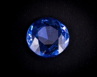 Vintage Rose Cut Sapphire 0.83 ct, 1930s Natural Ceylon Light Blue Loose Gem 6mm for Art Deco Engagement Ring, Estate Heirloom Stone