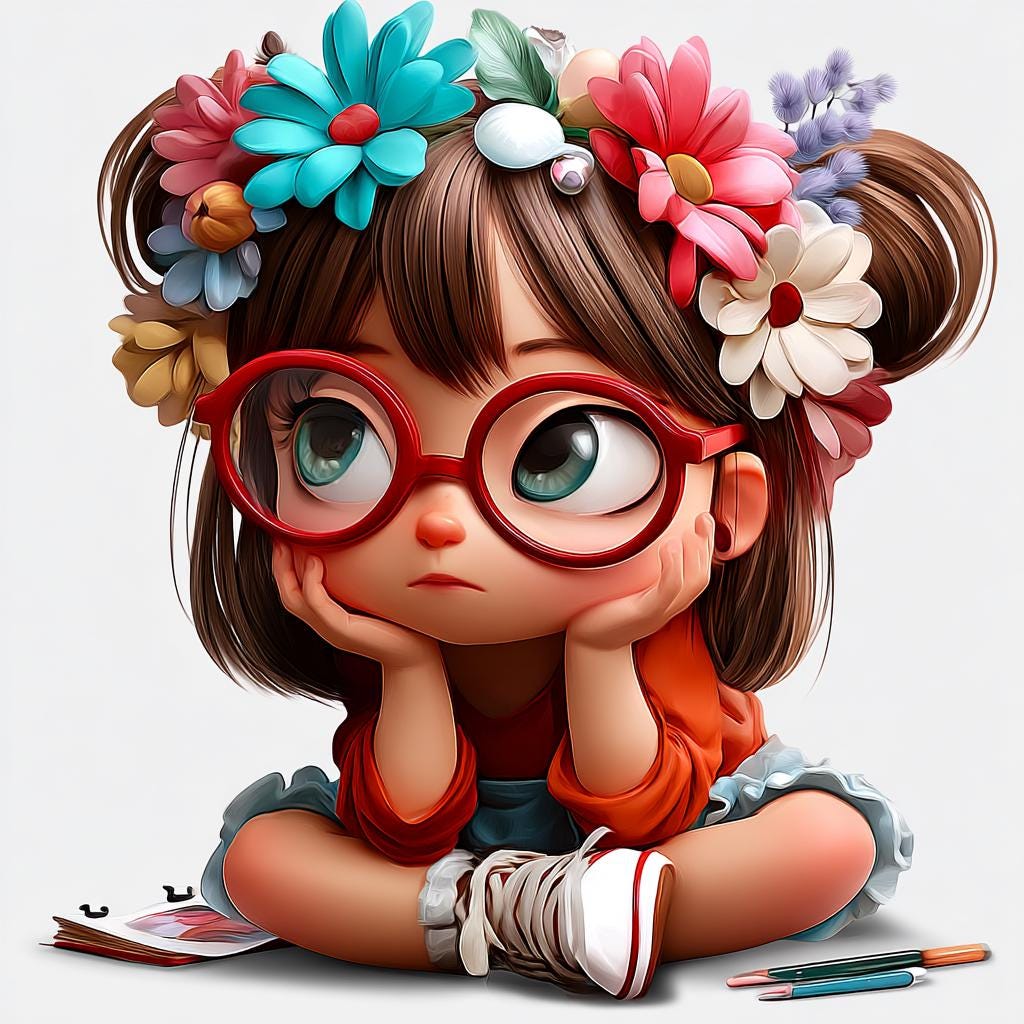 Whimsical Red Hair Girl Clipart, Floral Dress PNG, Planner Sticker ...