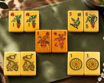 Vintage Bakelite Tile Mah-Jongg Post Earrings