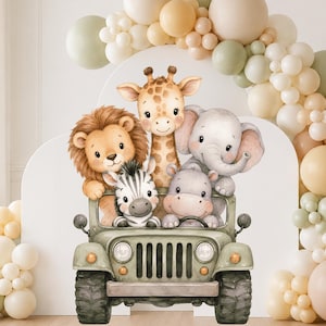 safari animals birthday Birthday Cutout Decor Jungle Animals Cutout Decor, Safari Party Decoration, Jungle Birthday Party Stand Up Prop