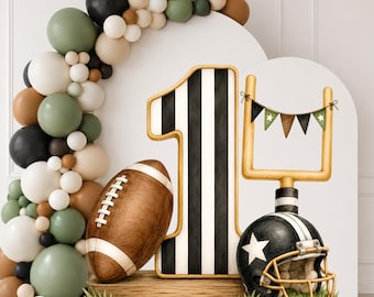 Football first birthday big Decor cutout sports theme first birthday American Football Decorations Gridiron Foot Ball Prop Sign Sport Decor