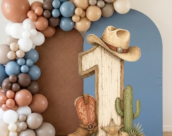 Cowboy Party Brown Cowboy big Decor cutout Western Themed first birthday Cowboy Party Props Rodeo Hat Life Size Cutout Cowboy Baby Shower
