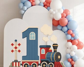 Train First Birthday Big Decor Cutout, Chugga Chugga One Party Standee, Choo Choo Train Backdrop Prop, Printable PNG Decor