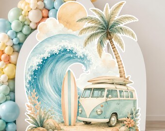 The Big One / Surf Beach birthday big Decor cutout beach theme first birthday wave Decorations the big one Prop Decor