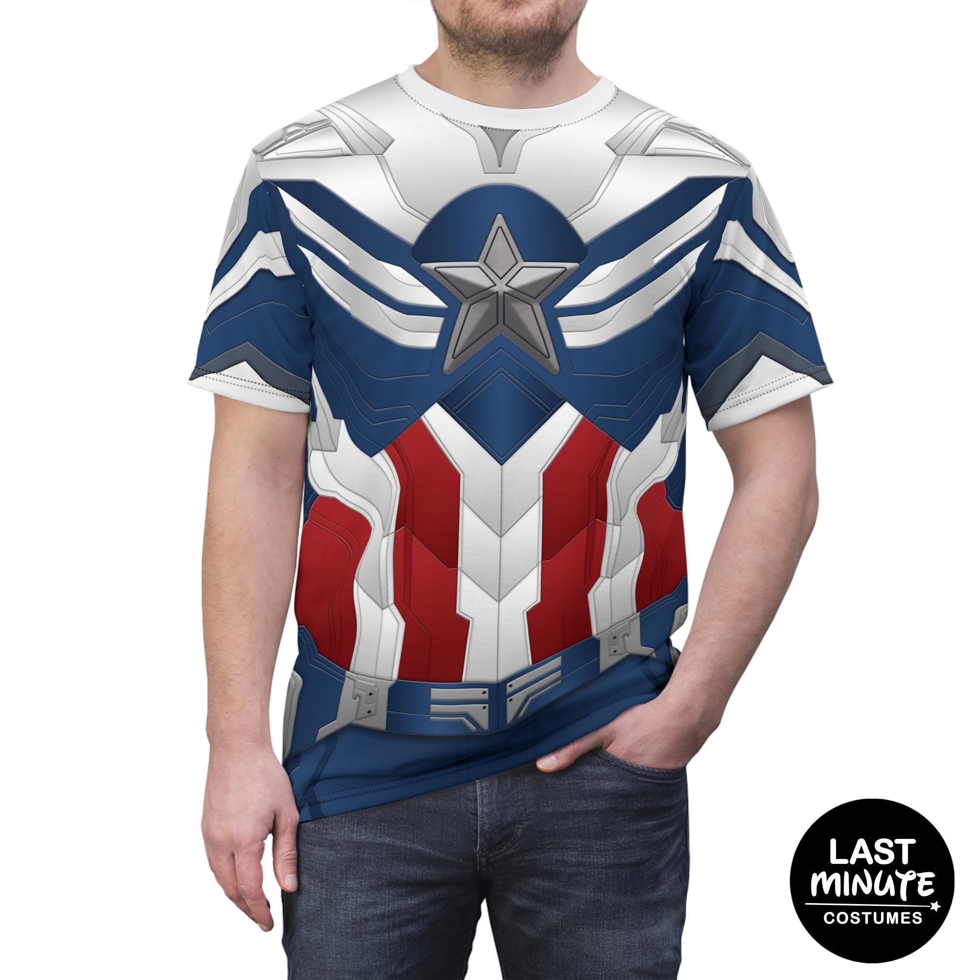 Discover Captain America Falcon Shirt, The Falcon and the Winter Soldier, Sam Wilson, Captain America Cosplay, Marvel TV Series, Disney Costume Shirt