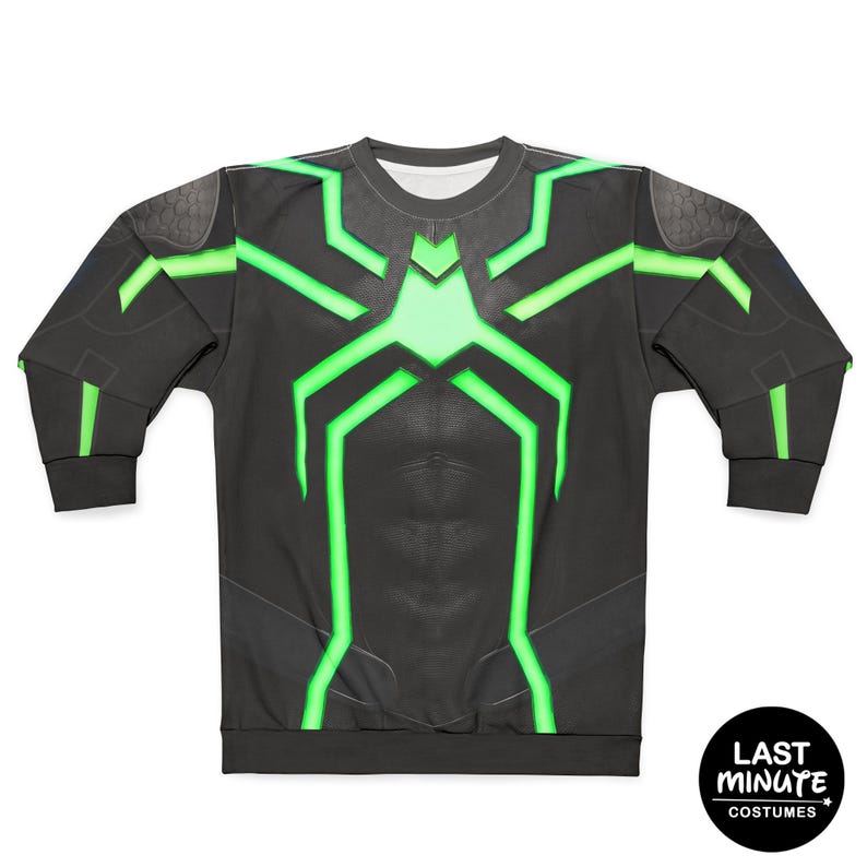Spider-Man Stealth Big Time Suit Long Sleeve Shirt, Marvel's Spider-Man Costume Cosplay