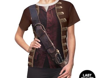 Chemise femme Elizabeth Swann, costume pirates des Caraïbes, tenue reine des pirates