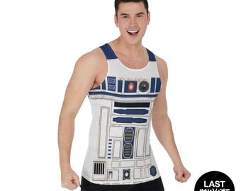 R2-D2 Droid Tank Top, Star Wars Unisex Costume, Disney Running Robot Cosplay, Disneyland Galaxy's Edge Outfit, runDisney Marathon, 5K, 10K
