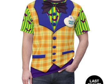 Maglietta del cast di Topolino non così spaventoso, maglietta del Magic Kingdom, maglietta Disneyland, magliette Disney da uomo, costume di Halloween da uomo, costume Disney