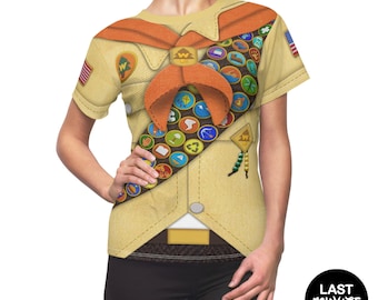 Russell Women Shirt, Pixar Up Inspired Costume, Wilderness Explorer Costume, Disney Up Shirt, Run Disney Costume, Pixar Scouts Cosplay