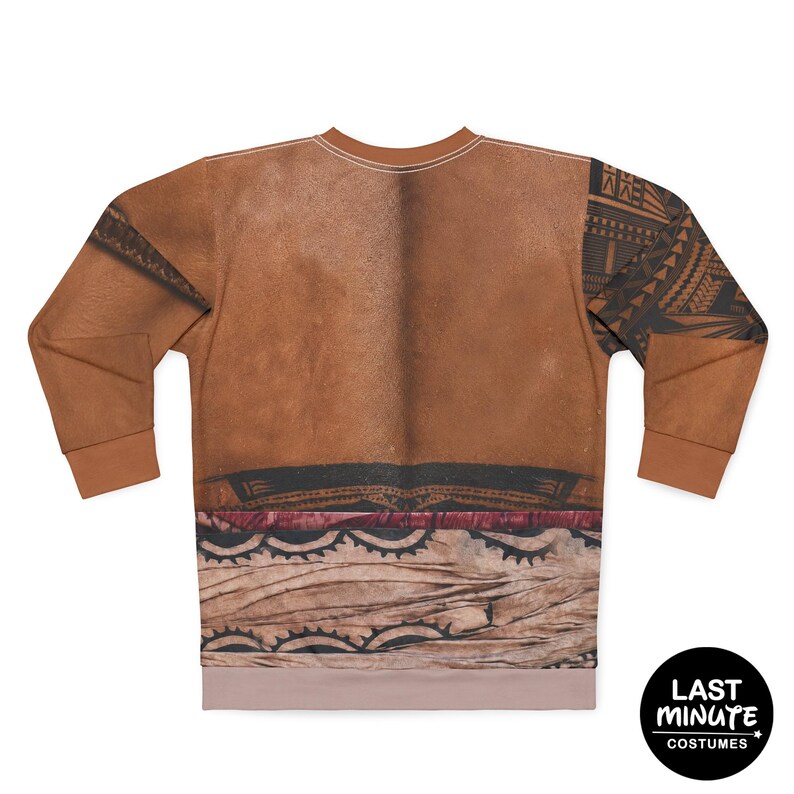 Chief Tui Long Sleeve Sweatshirt, Moana Live Action Costume, Polynesian Tattoo Shirt, Halloween Party Apparel