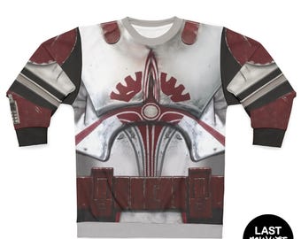 Camisa de manga larga con armadura del Comandante Fox, CC-1010, disfraz de soldado clon, atuendo de The Clone Wars, cosplay de Star Wars, República Galáctica
