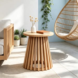 Handmade Natural Rattan Rectangle Coffee Table with Solid Wood Legs, MDF Frame Low Accent Table for Living Room Bedroom Entryway