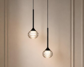 Contemporary Style minimal pendant light fixture for modern interior, art deco lighting for home, minimalist light fixture