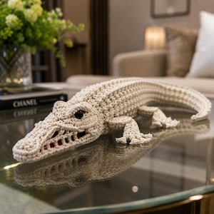 Crocodile Macrame Pattern PDF, DIY Crocodile Wall Decor, Animal Macrame Tutorial, Beginner Friendly, Digital Download