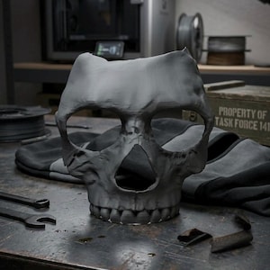 Máscara Ghost de Call of Duty Modern Warfare 2 / Máscara de calavera de Simon Riley de Task Force 141 / Accesorio de cosplay realista / Placa facial Ghost de MW3
