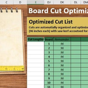 Lumber Cut Optimizer Spreadsheet