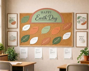 Earth Day Classroom Decor Bundle | Posters, Bulletin Board, Pledge Cards (Digital Download)