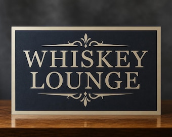 Whiskey Lounge SVG | Vintage Room Sign SVG | Home Bar Decor Sign | Lounge Wall Sign (Digital Download)