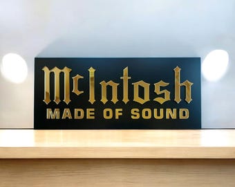 McIntosh Audio SVG Cut File | Audiophile Wall Decor, Hi-Fi Room Sign, Laser Cut & Vinyl Design (Digital Download)